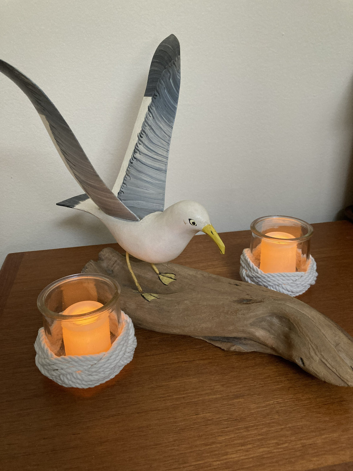 Nautical Coastal White Votive Candle Holder