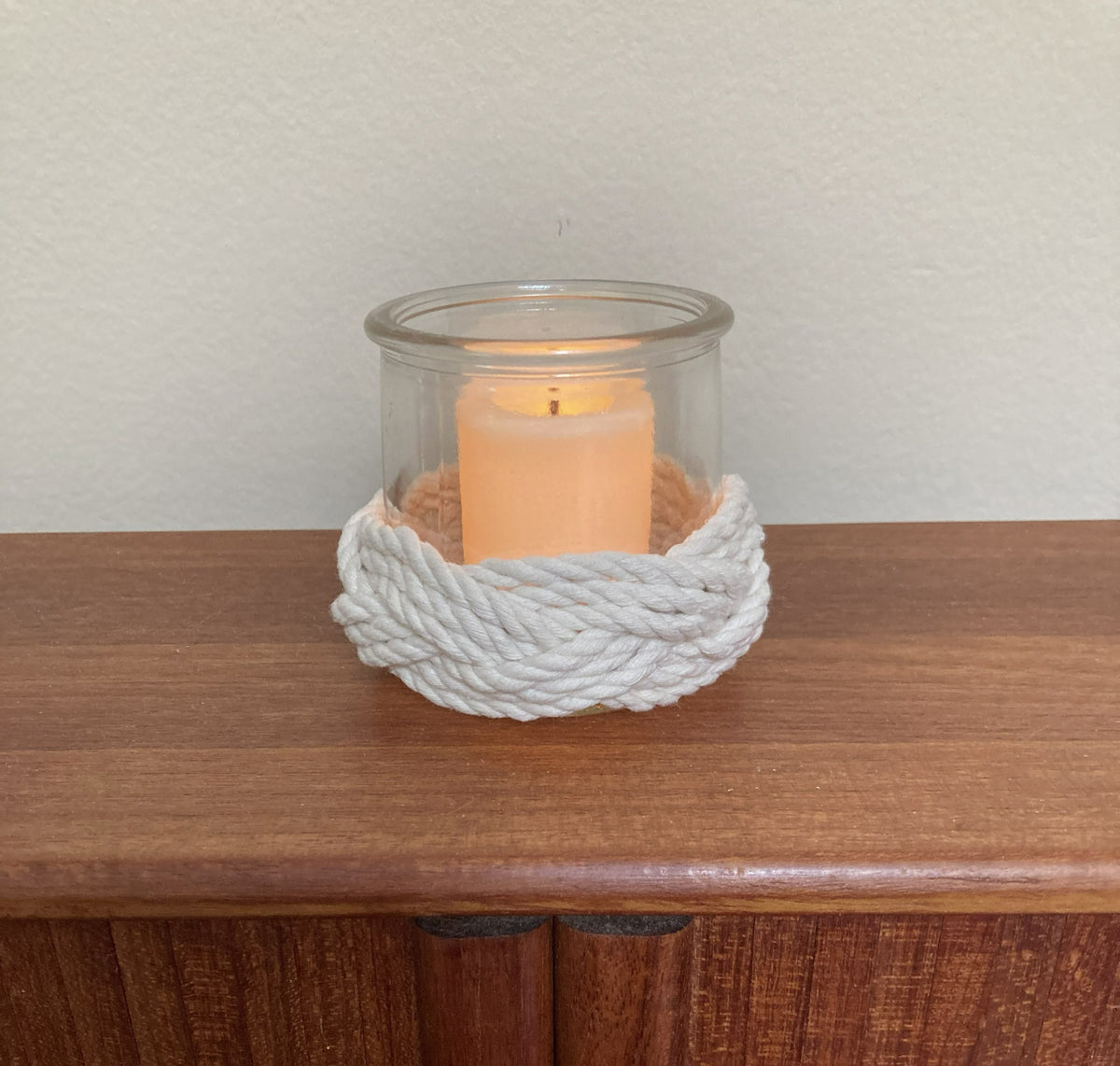 Nautical Coastal White Votive Candle Holder