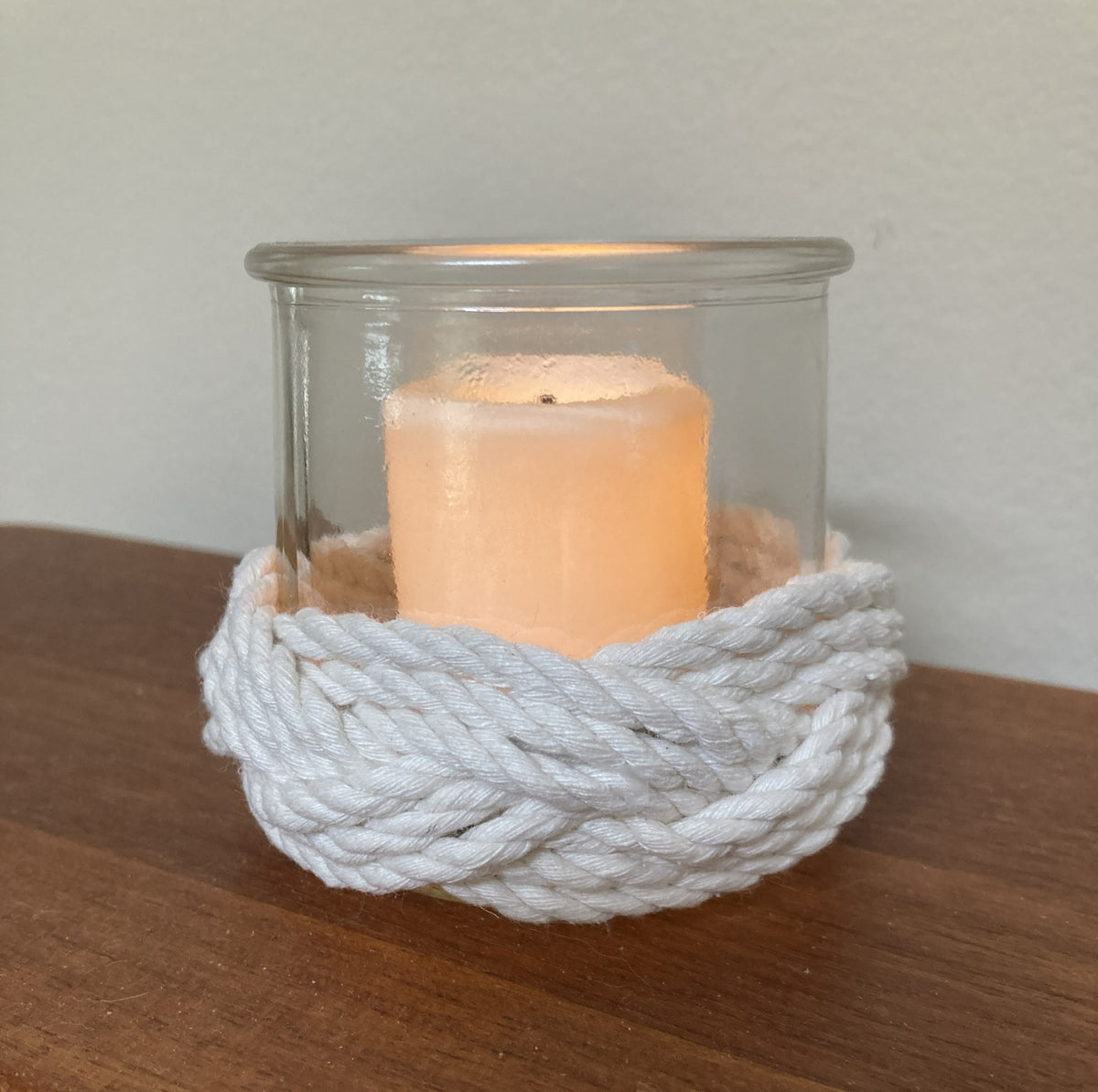 Nautical Coastal White Votive Candle Holder